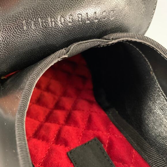 BURBERRY Size 7 Black Leather Slip On Loafers main image 9